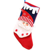 Snowy Scallop And Muffler Stockings- Happy Santa