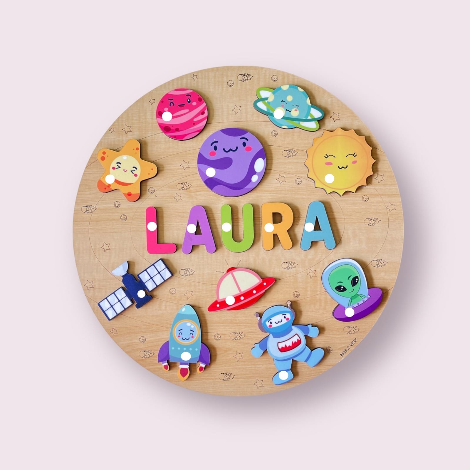 Personalised Wooden Name Puzzle- Outer Space