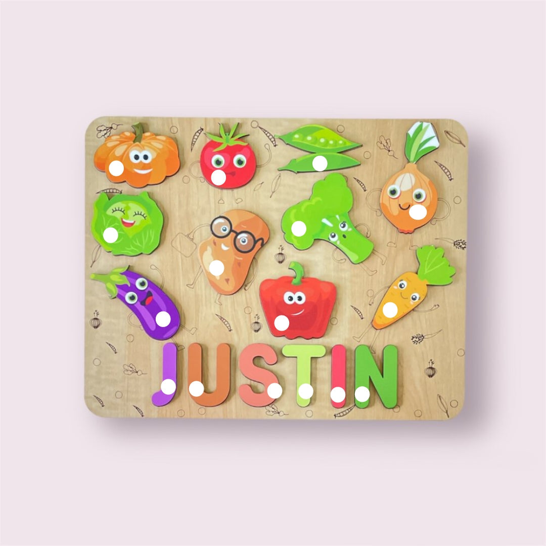 Personalised Wooden Name Puzzle- Farm Animals