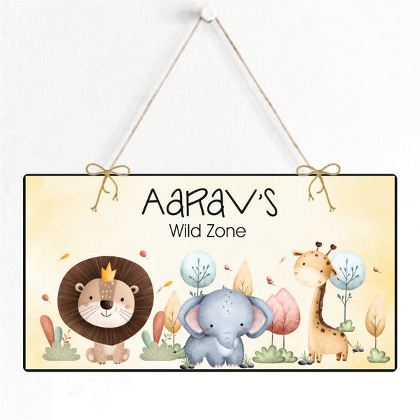 Personalised Door Sign - Wild Zone