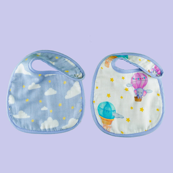 Sky High Organic Cotton Bibs -2 Pcs