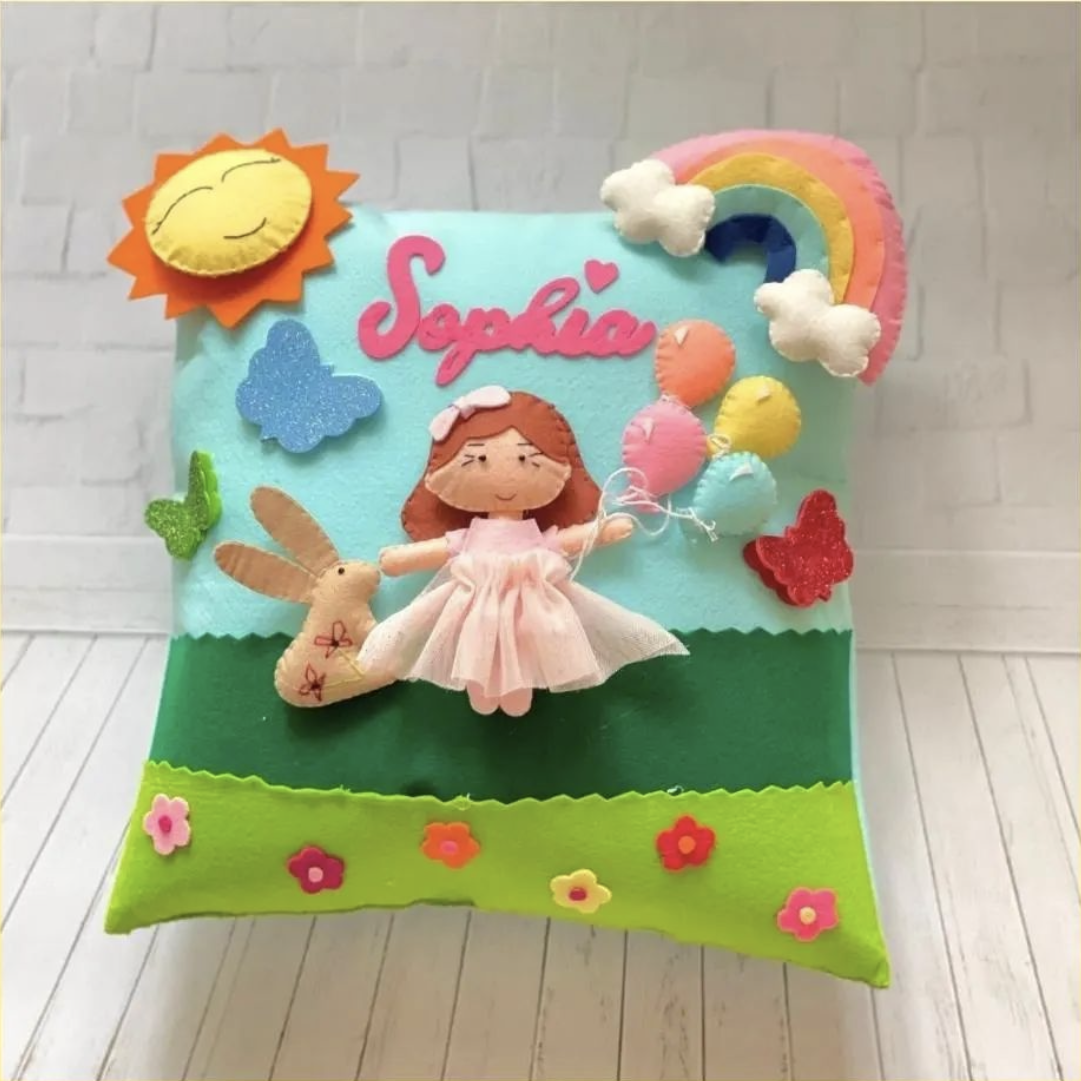 Customized 3D Felt Pillow For Kids-Doll