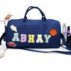 Blue Personalized Kids Duffel Bag