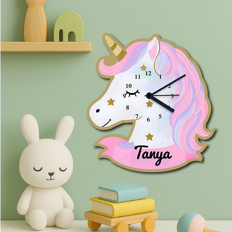 Customized Candy Unicorn Decor Wall Clock