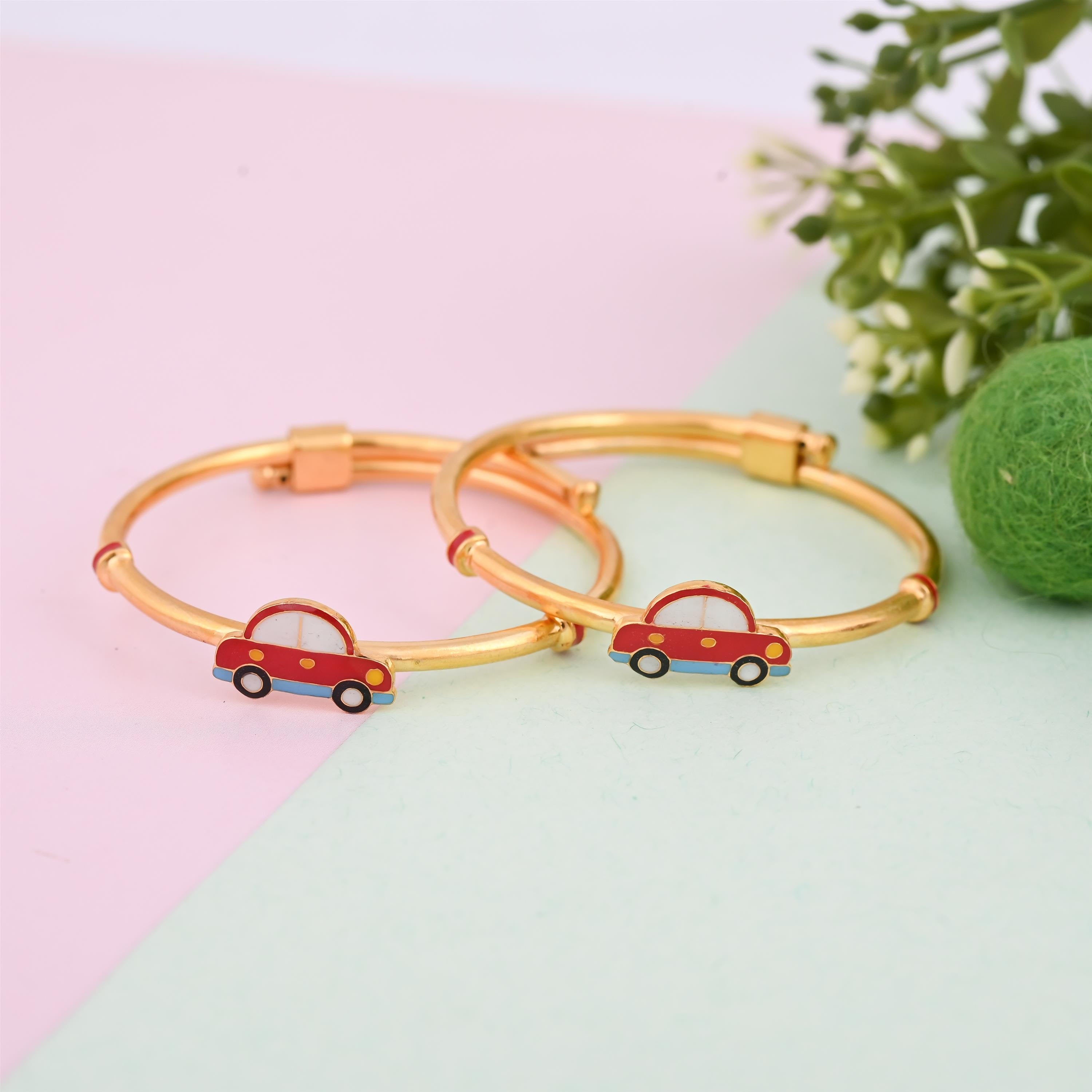 Car Silver Bangles jewellery for kids & newborn