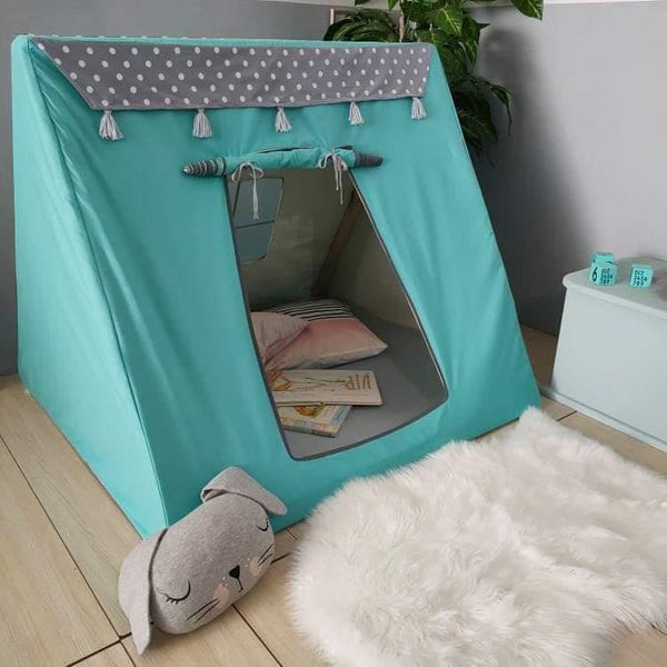 Teal & Grey Teepee Play Tent