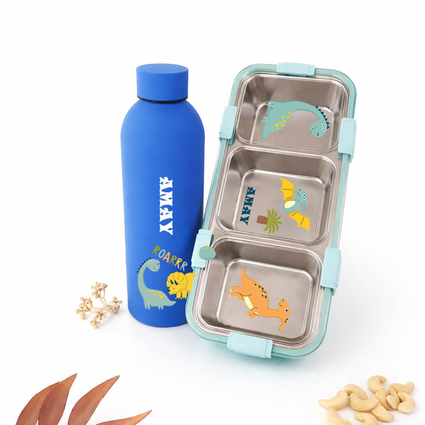 Dino Blue Kids Tiffin Box