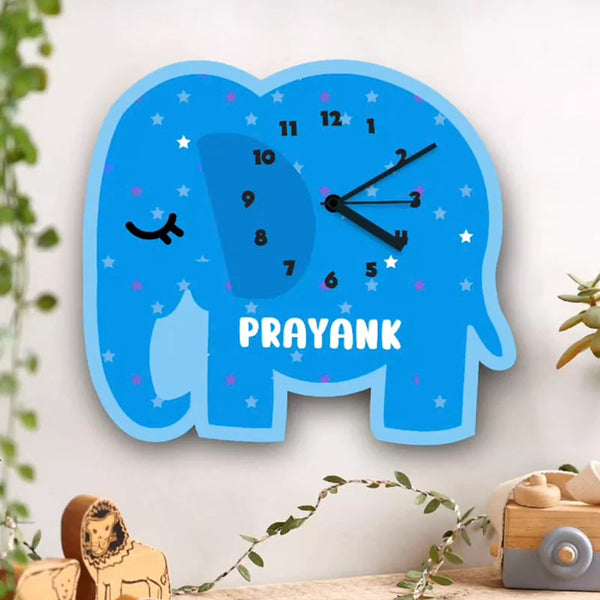 Customized Elephant Home Decor Wall Clock