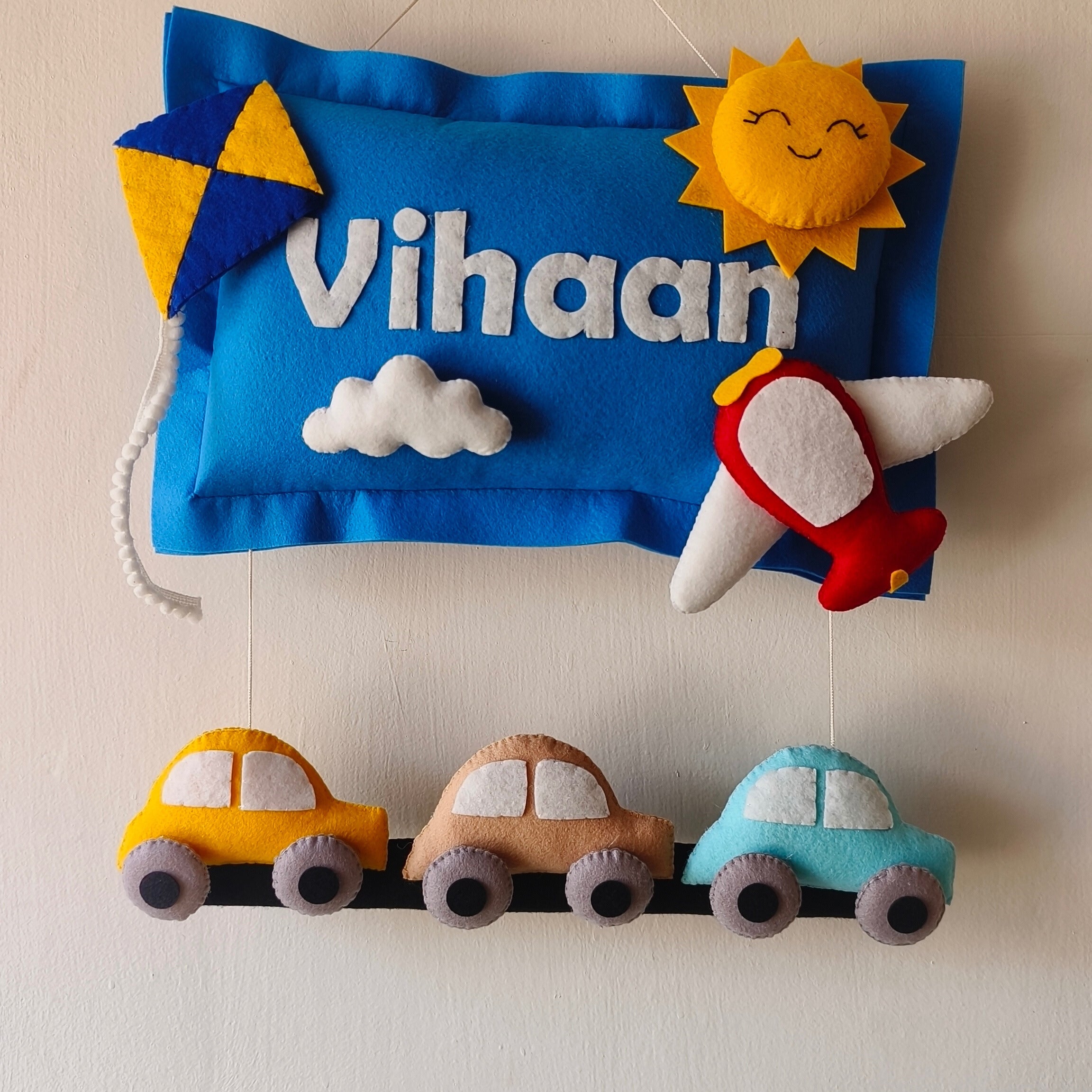 Car theme wall decor  Customized Name Plate Wall Hanging