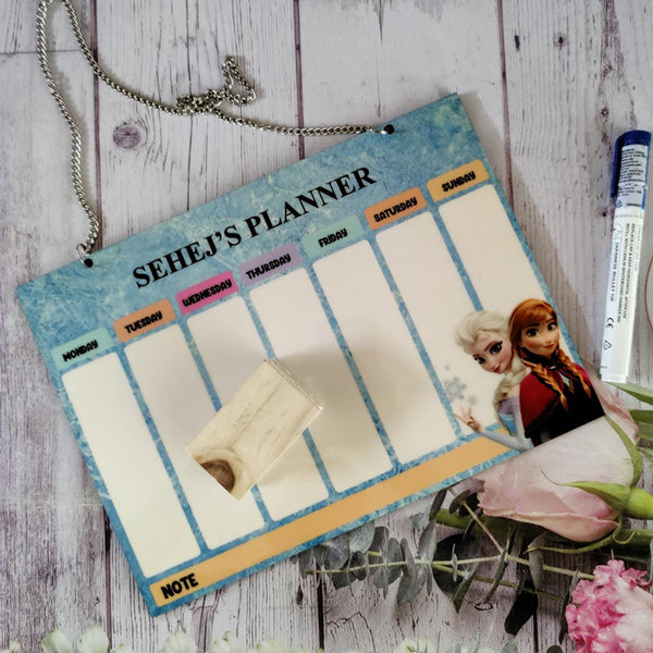 Customized Frozen Kids Weekly Planner