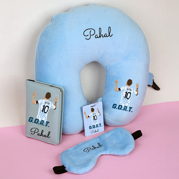 Personalized Football Kids Neck Pillow Set-4