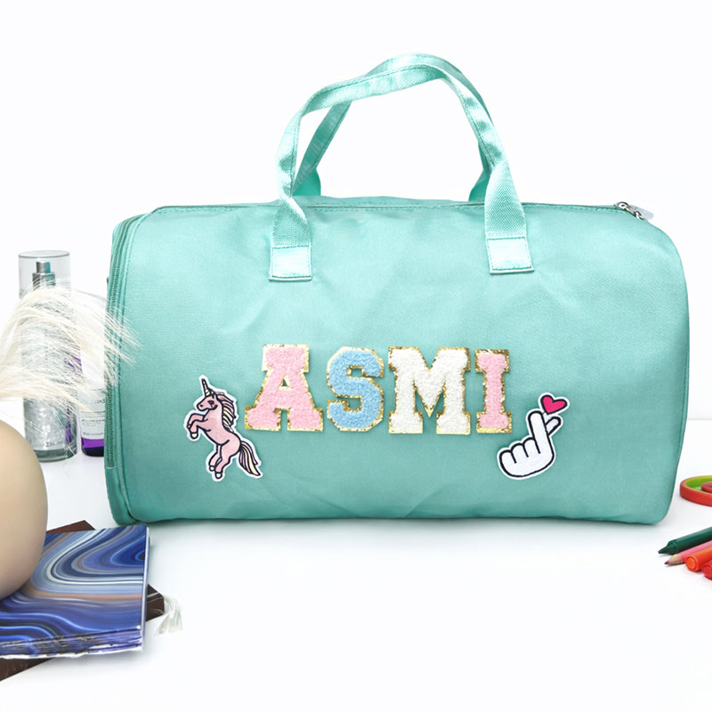 Mint Personalized Kids Duffel Bag