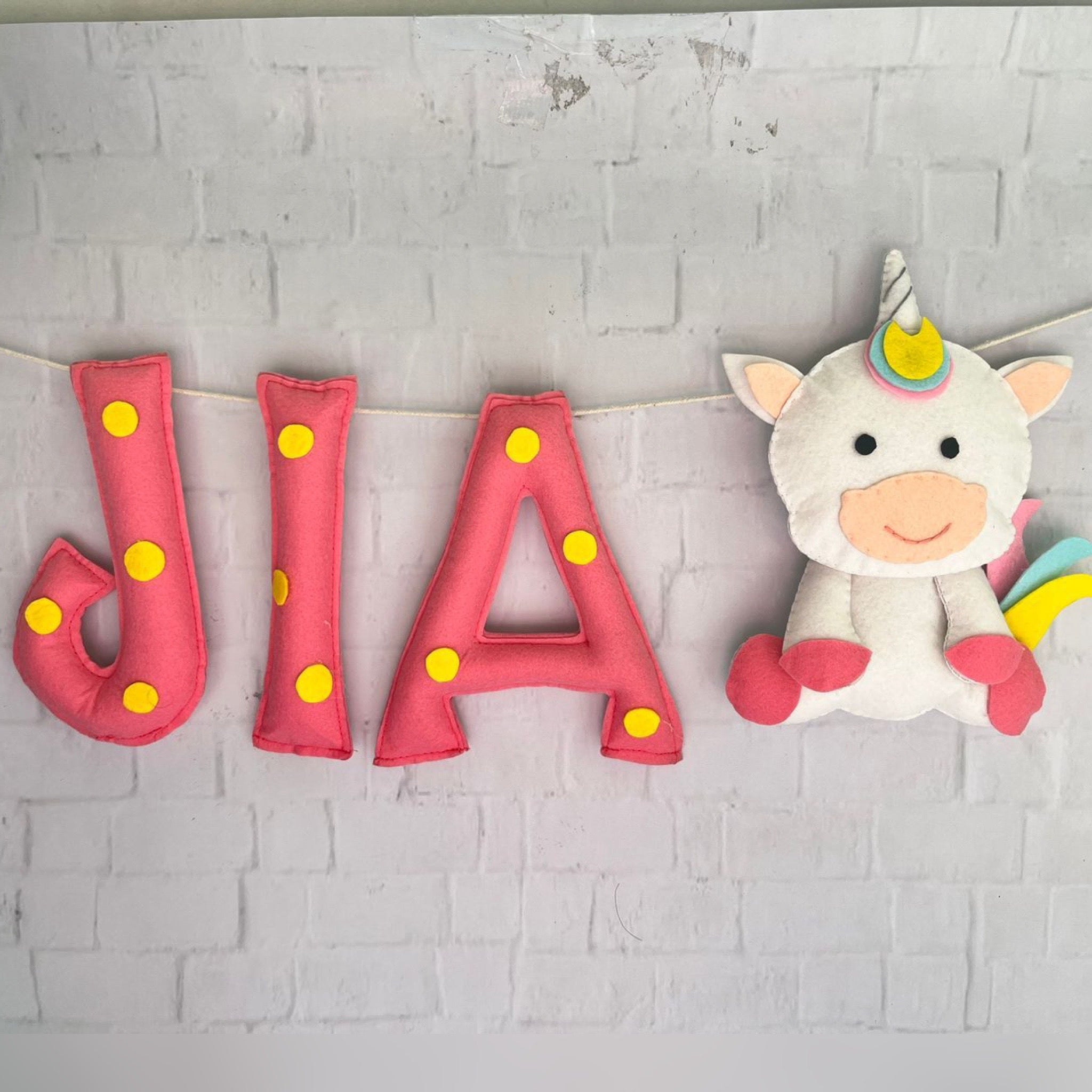 Unicornland Customized Name Plate Wall Hanging