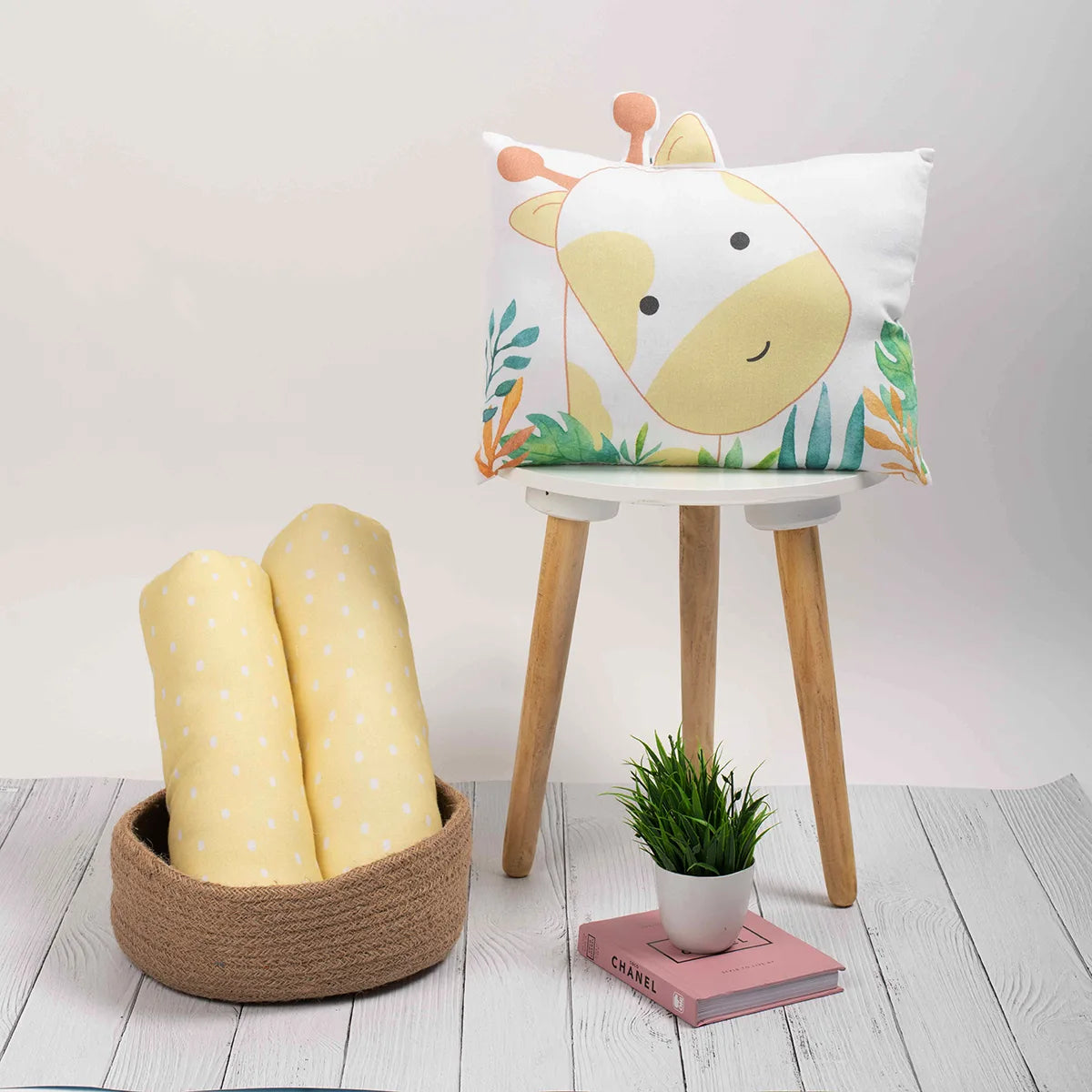 Organic Pillow & Bolsters-Giraffe