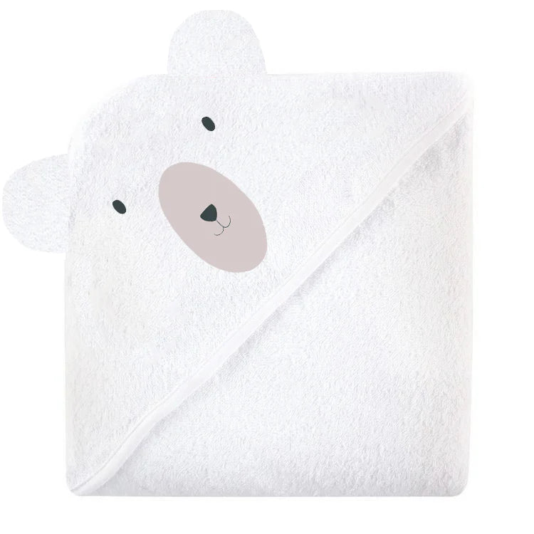 Customized Polar Bear Hood Bath Towel 