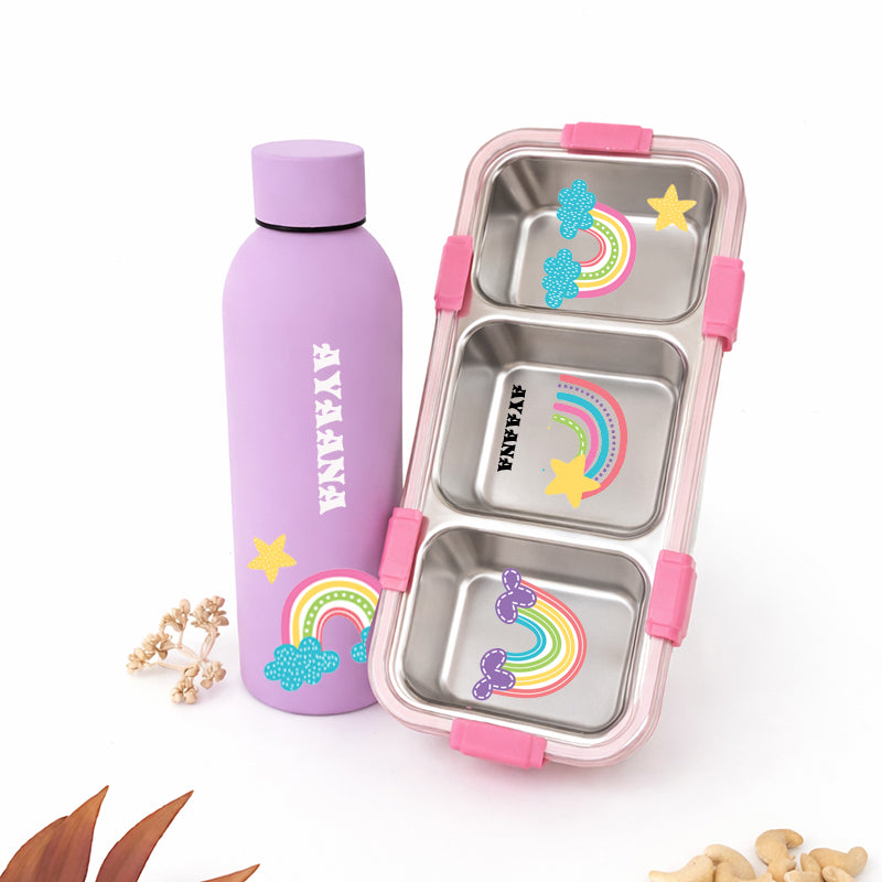 Rainbow Blue Kids Tiffin Box