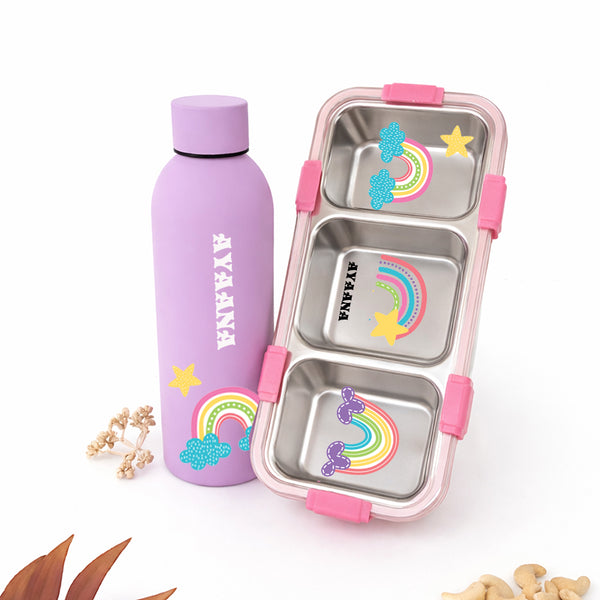 Rainbow Blue Kids Tiffin Box