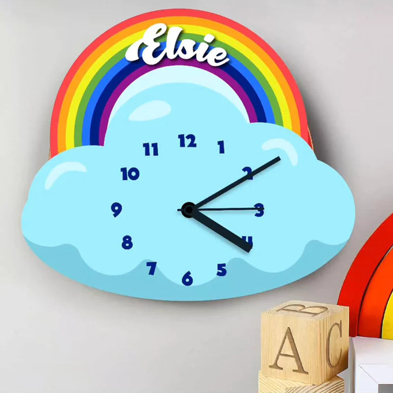 Customized Rainbow Home Decor Wall Clock