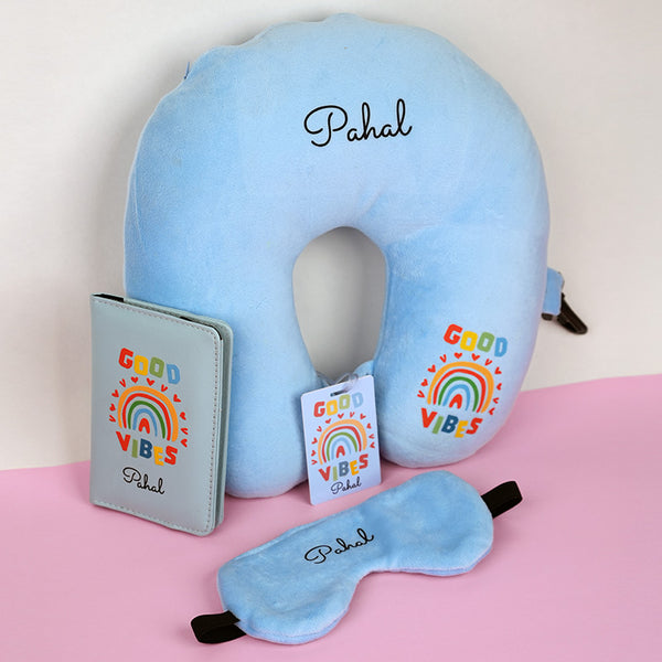 Personalized Rainbow Kids Neck Pillow Set-4