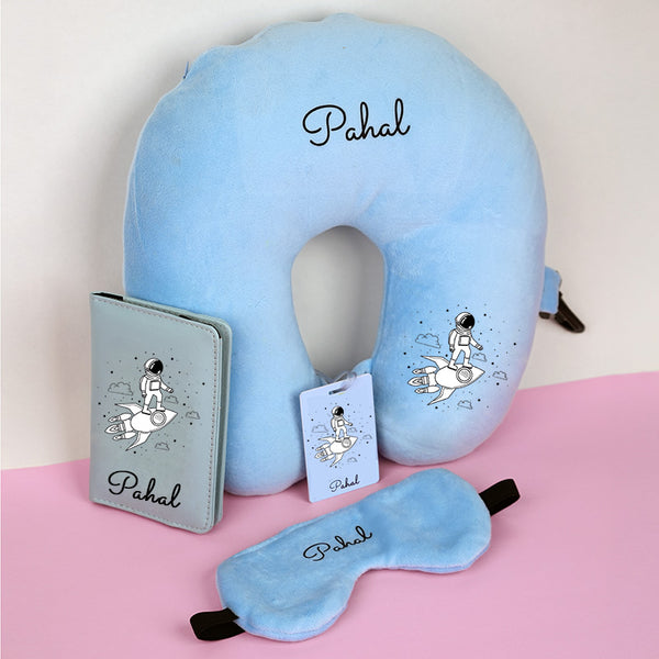 Personalized Space Kids Neck Pillow Set-4