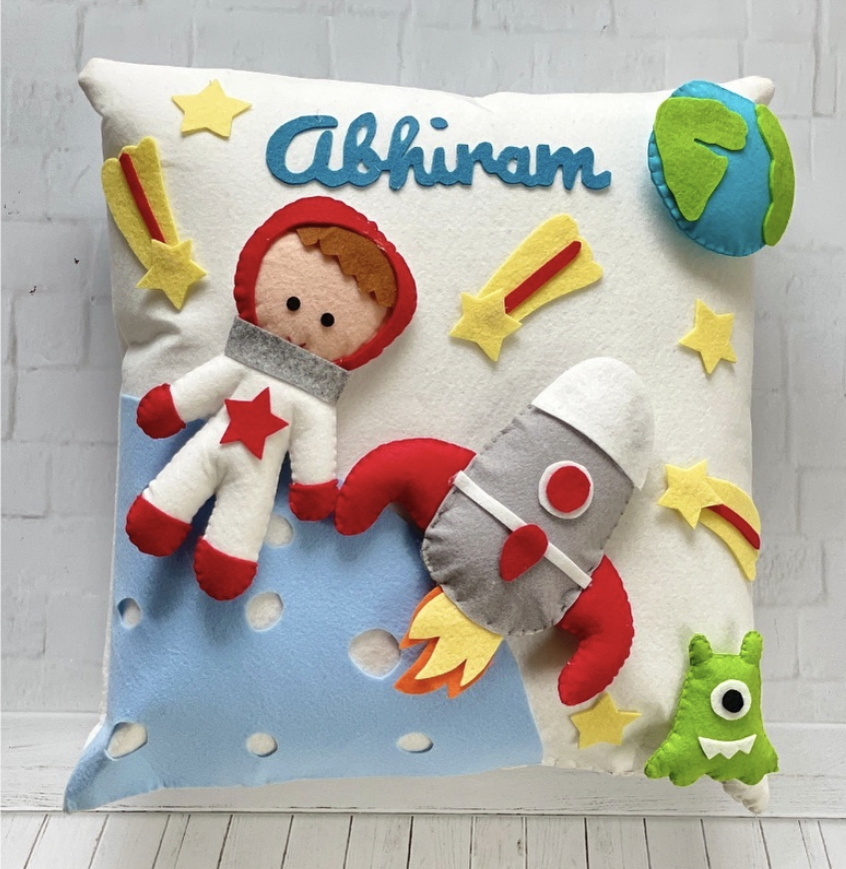 Customized 3D Felt Pillow For Kids-Space