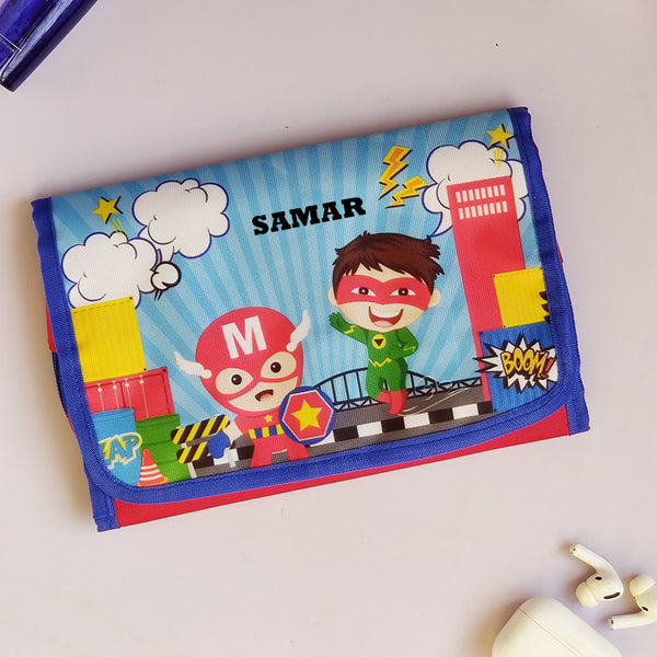 Customized Superhero Flap Pouch Return Gift For kids