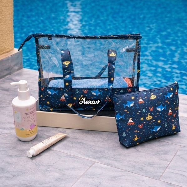 Underwater Personalized Swim Bag With Pouch