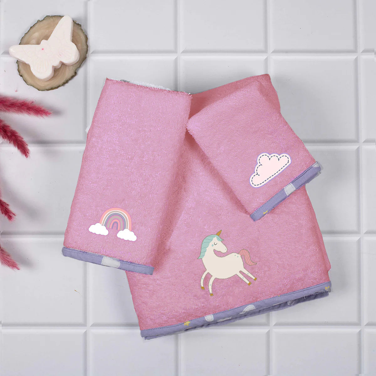 Unicorn Customized Baby Bath Towel 