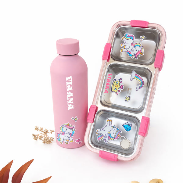 Unicorn Blue Kids Tiffin Box