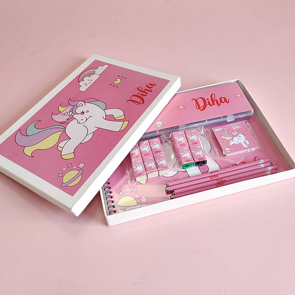 Unicorn Personalized Stationery Box Return Gift For kids