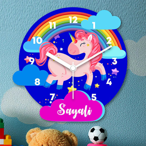 Customized Unicorn Home Decor Wall Clock