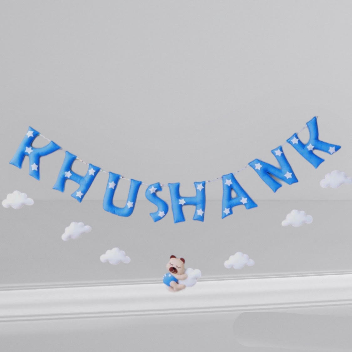 Blue Skies Customized Name Plate Wall Hanging