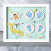 Newborn Hand and Foot Casting Photo Frame-Blue