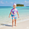 Dreamy Mermaid Swimsuit Set with Cap