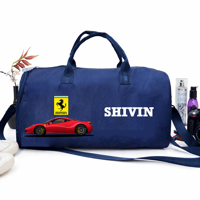 Vehicles Personalized Kids Duffel Bag