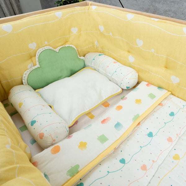 Lost In Thoughts Cot Bedding Set-5 Pcs