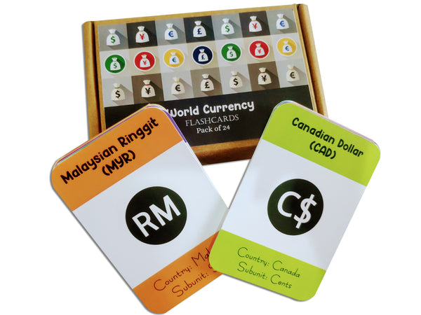 World Currency Flash Cards