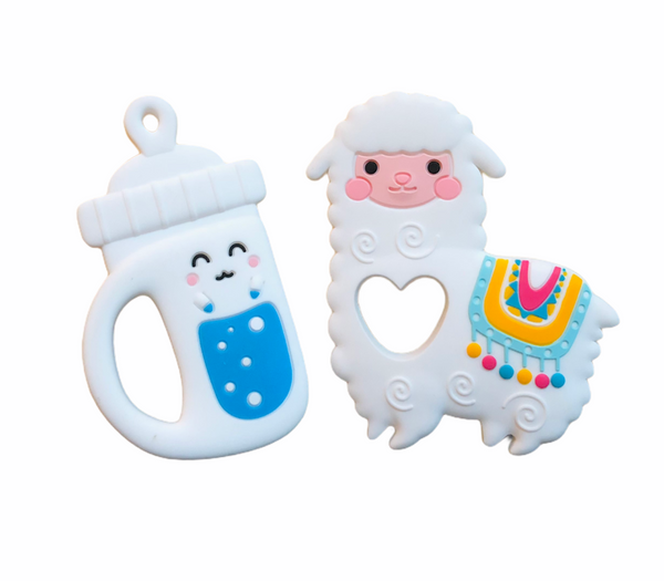 Alpaca & Feeder Silicone Teethers (Pack of 2)